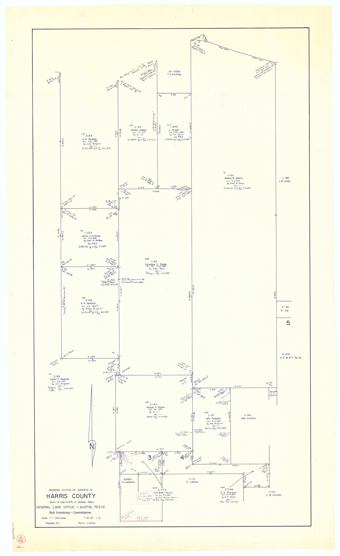 65999, Harris County Working Sketch 107, General Map Collection