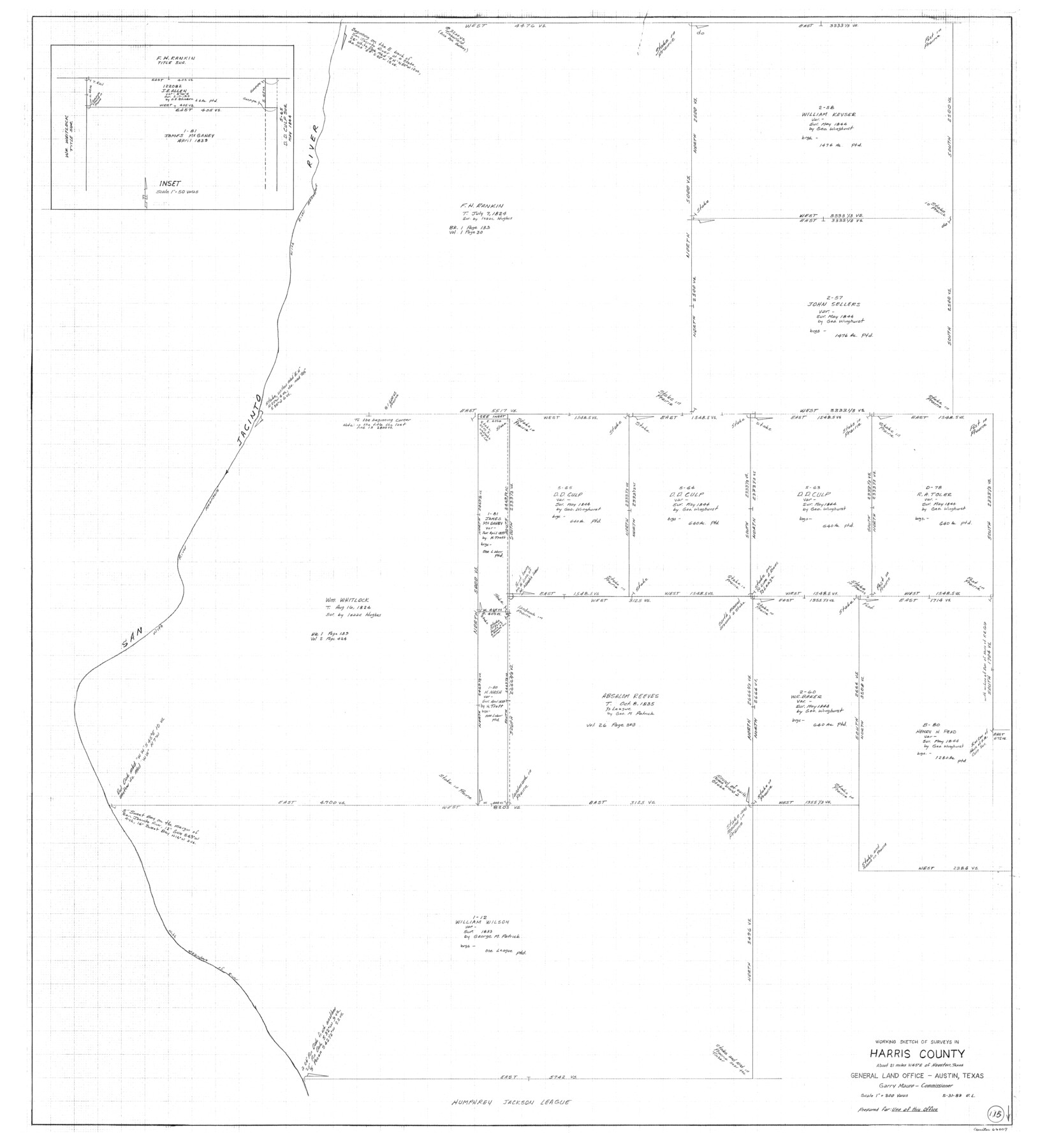 66007, Harris County Working Sketch 115, General Map Collection