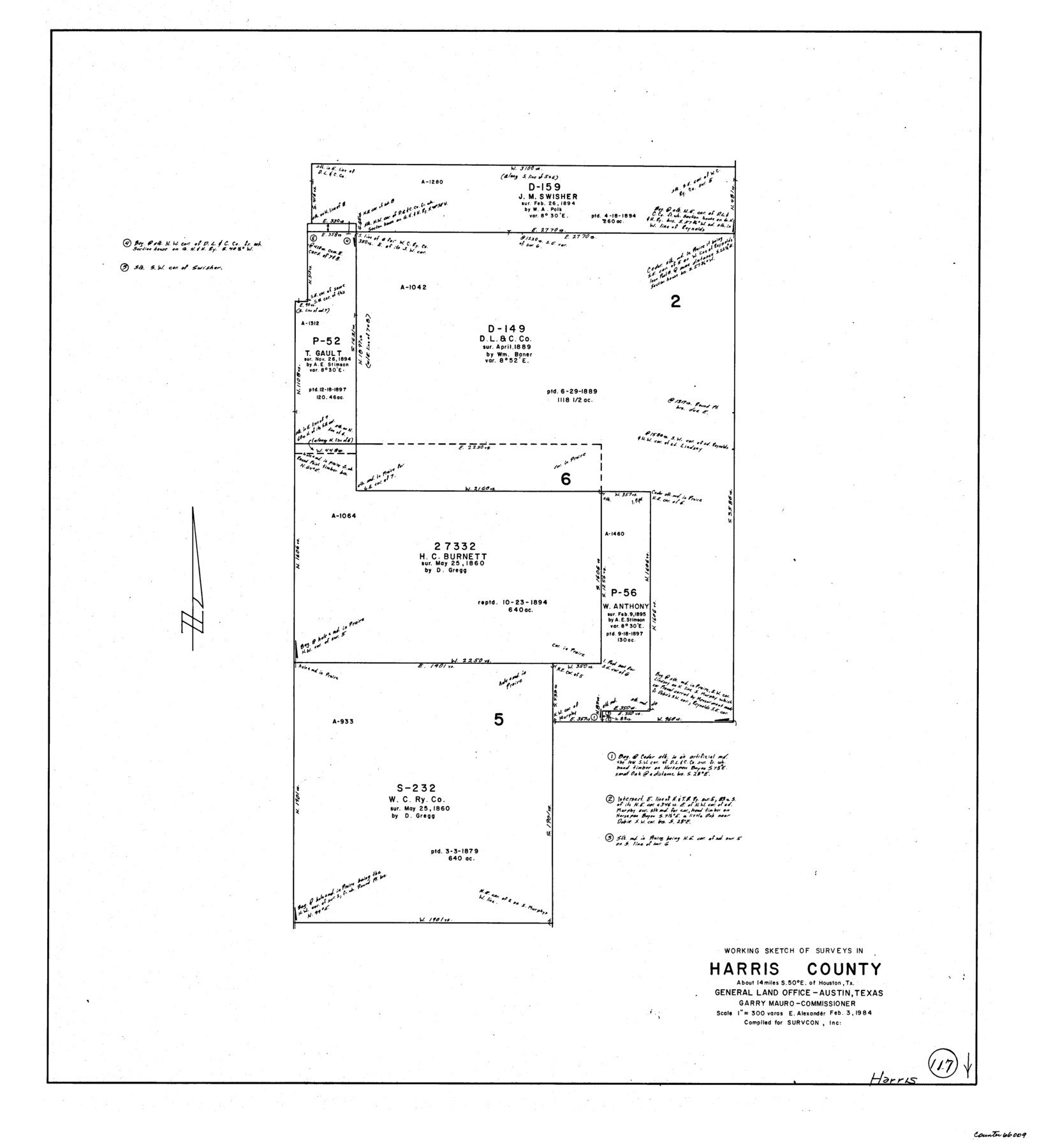 66009, Harris County Working Sketch 117, General Map Collection