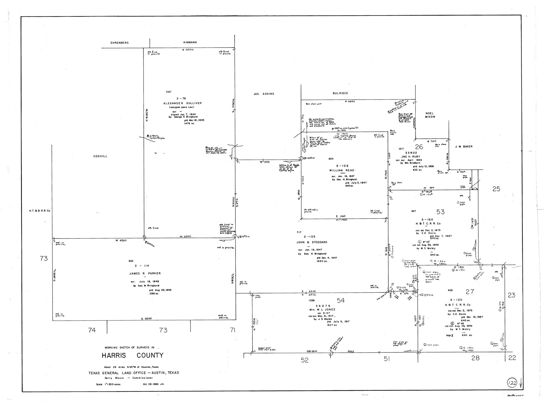 66014, Harris County Working Sketch 122, General Map Collection