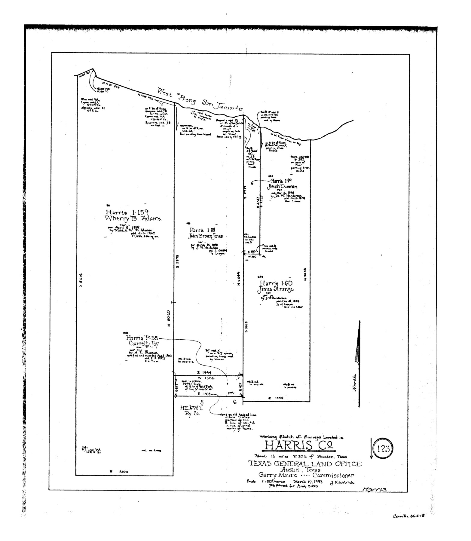 66015, Harris County Working Sketch 123, General Map Collection