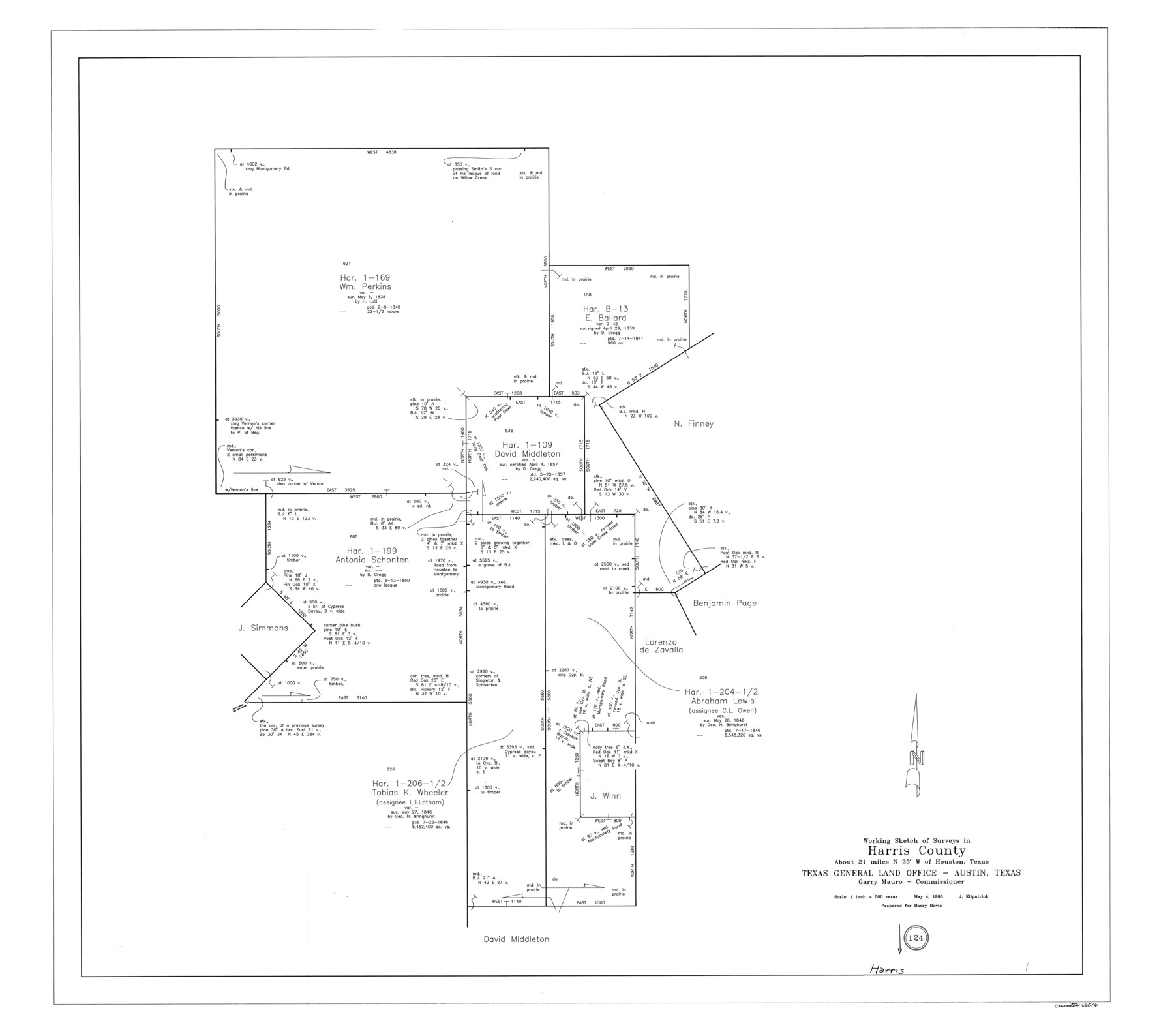 66016, Harris County Working Sketch 124, General Map Collection