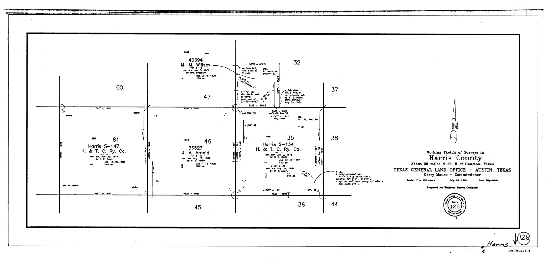 66018, Harris County Working Sketch 126, General Map Collection