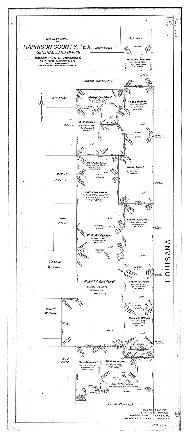 66023, Harrison County Working Sketch 3, General Map Collection