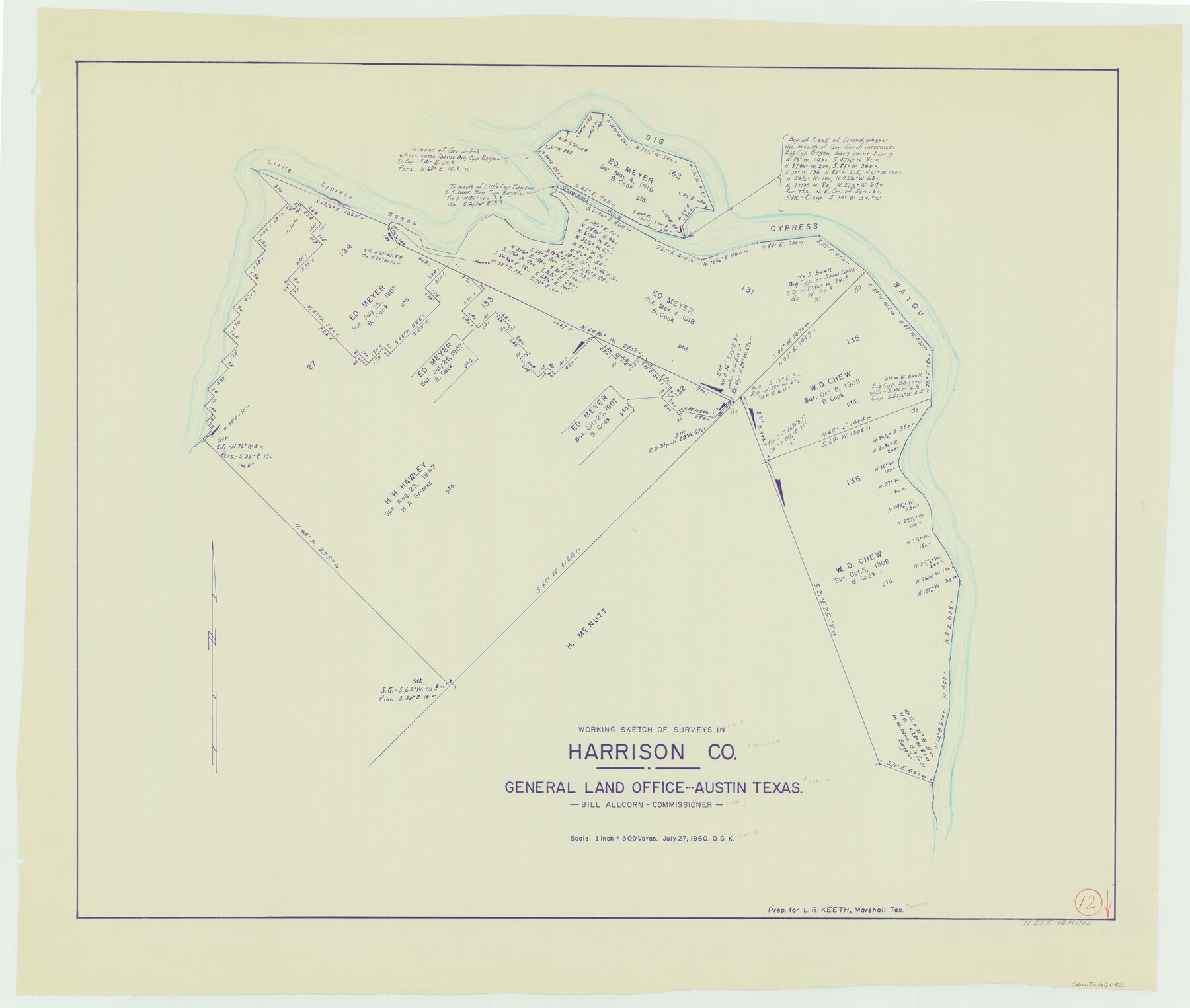 66032, Harrison County Working Sketch 12, General Map Collection