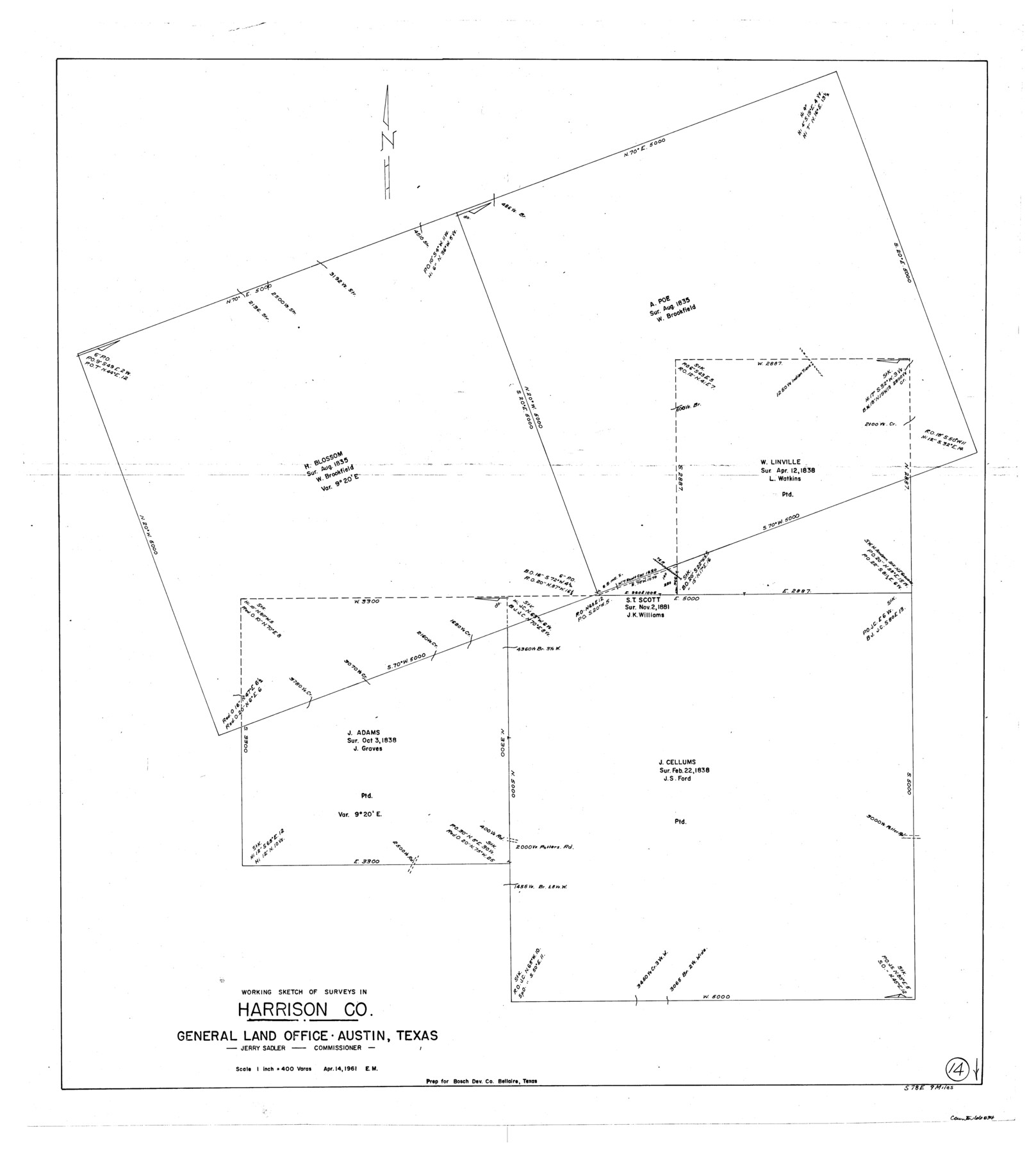 66034, Harrison County Working Sketch 14, General Map Collection