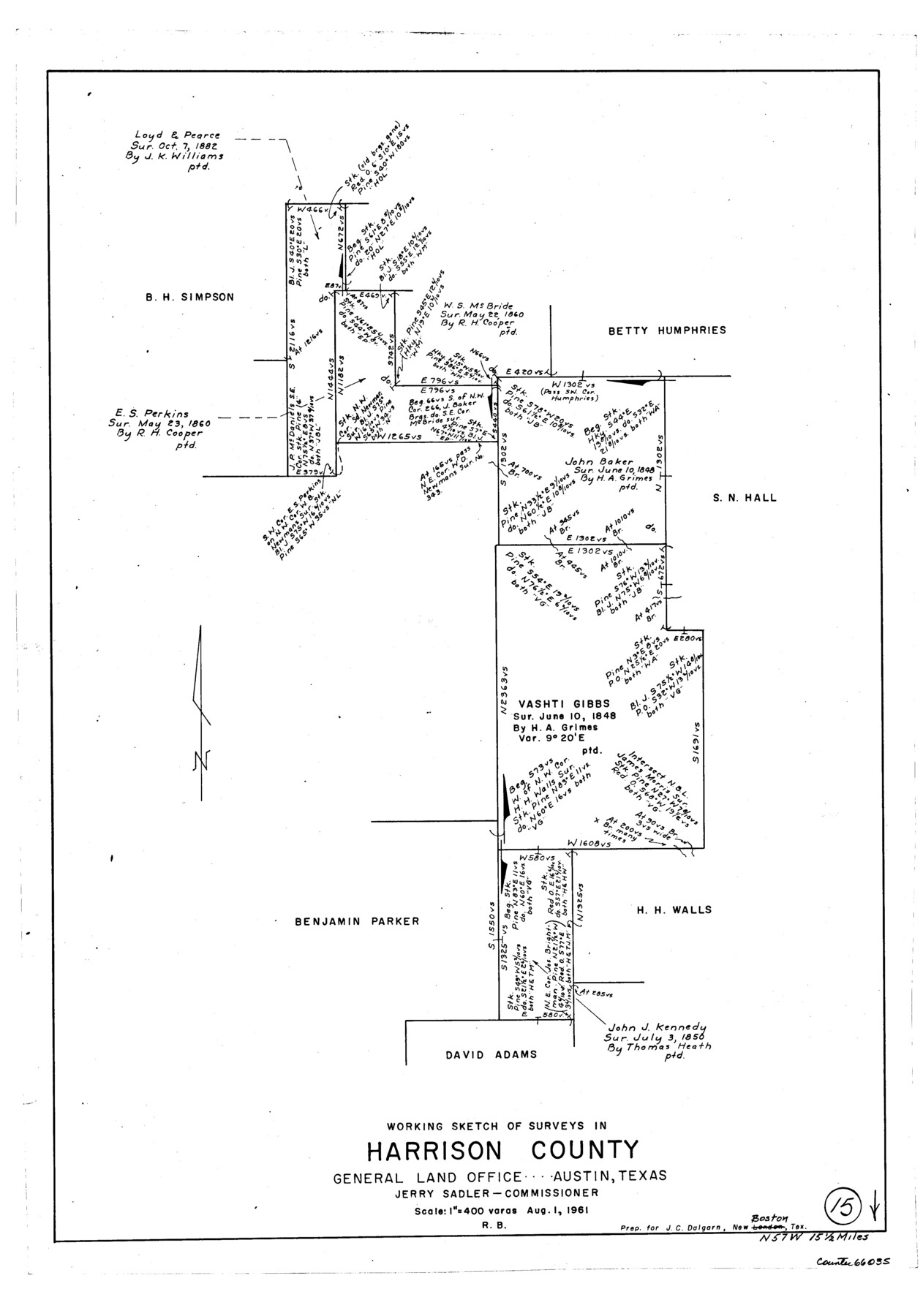 66035, Harrison County Working Sketch 15, General Map Collection