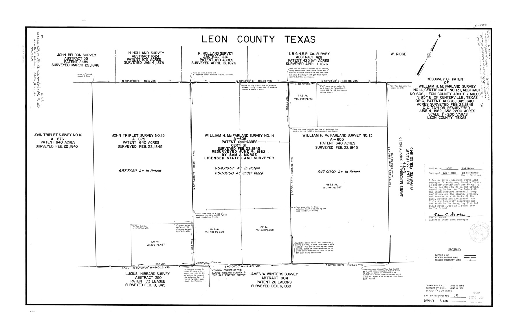 6605, Leon County Rolled Sketch 19, General Map Collection