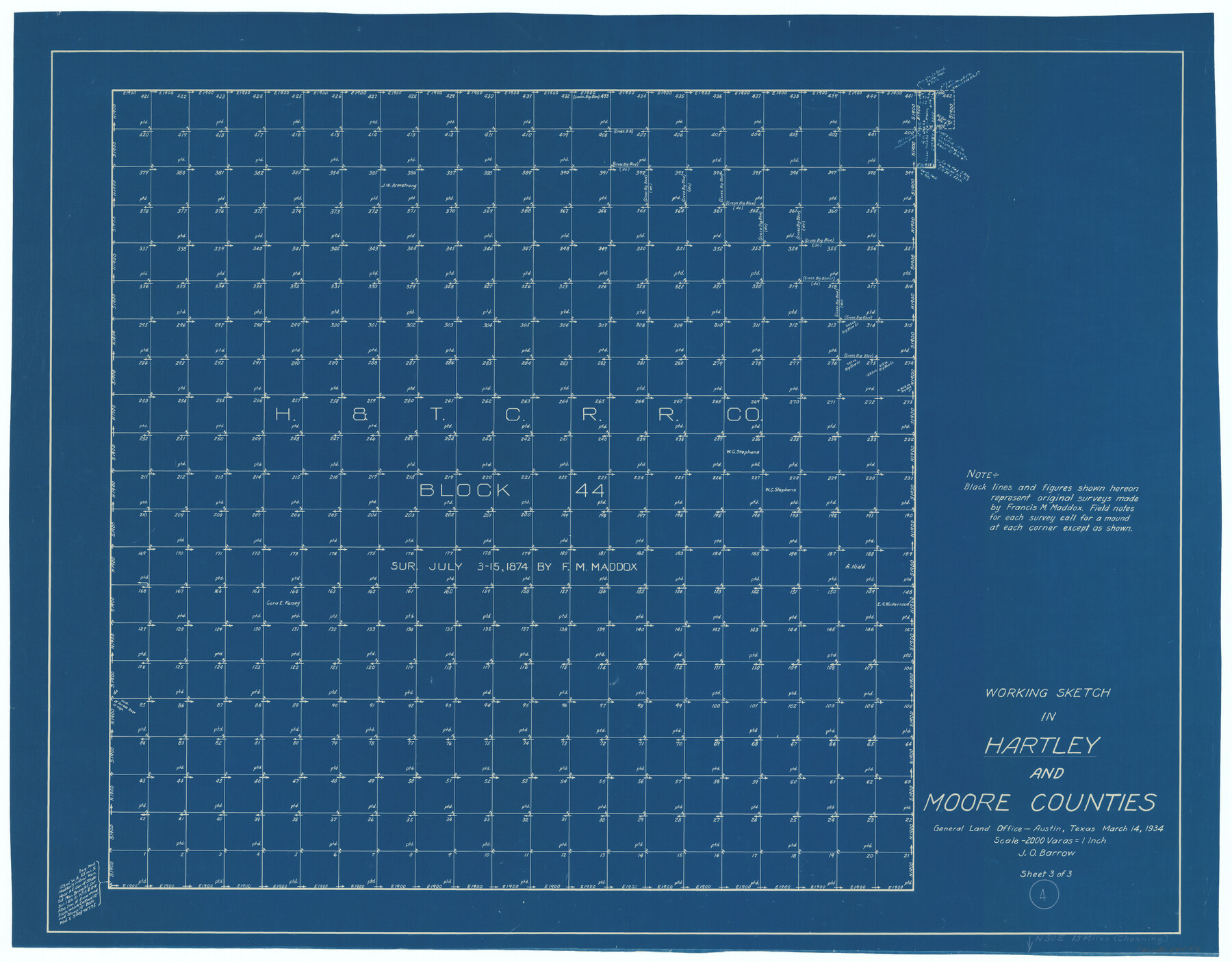 66054, Hartley County Working Sketch 4, General Map Collection