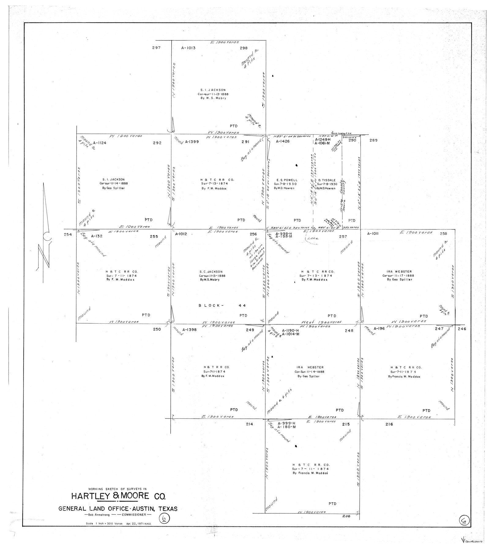 66056, Hartley County Working Sketch 6, General Map Collection