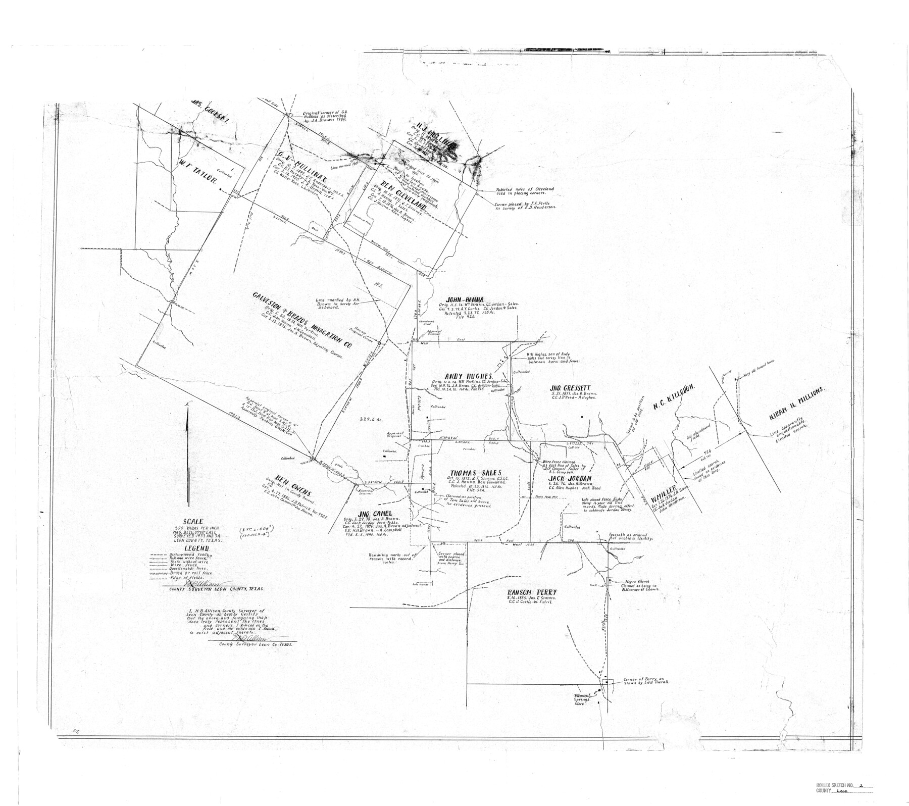 6606, Leon County Rolled Sketch 2, General Map Collection
