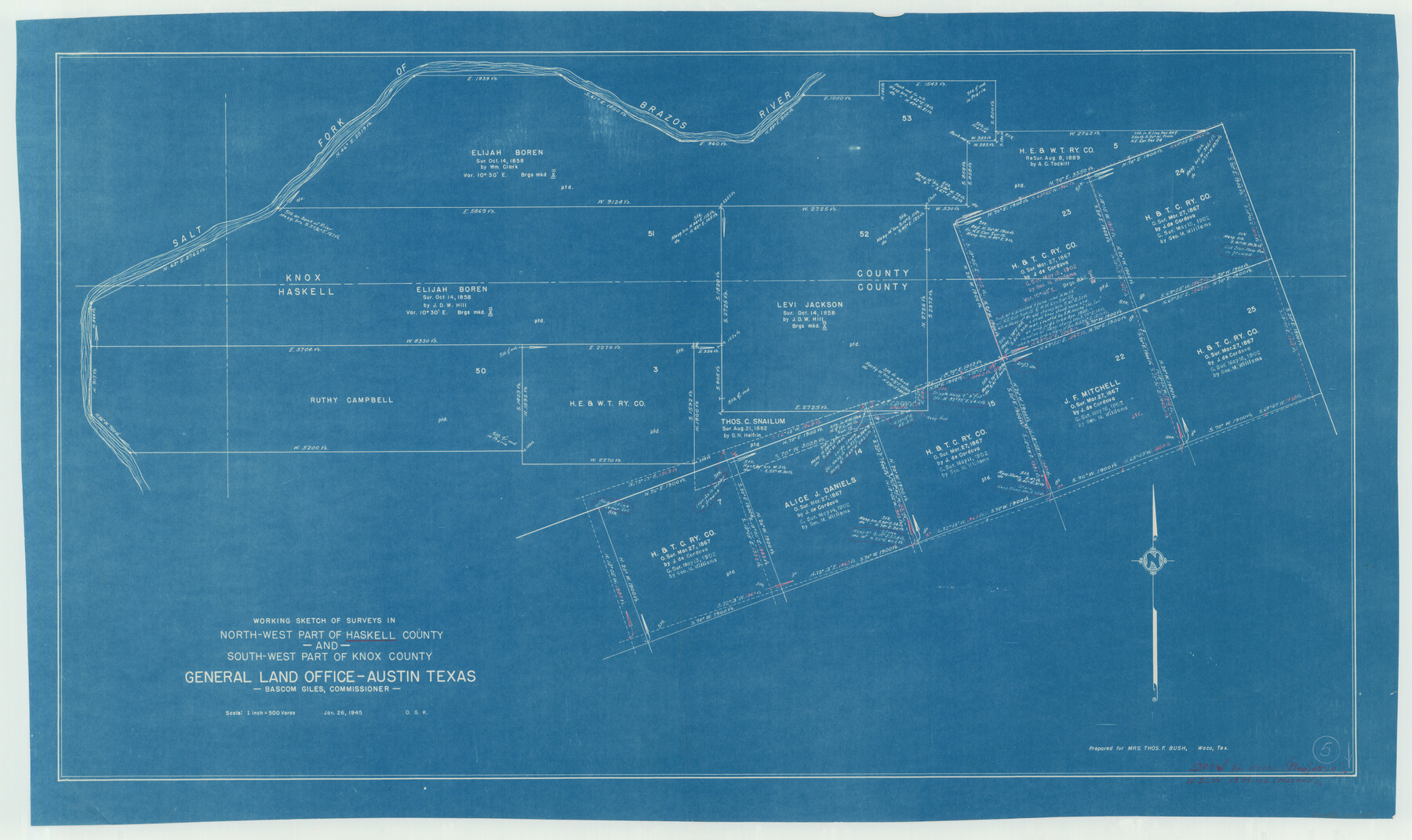 66063, Haskell County Working Sketch 5, General Map Collection