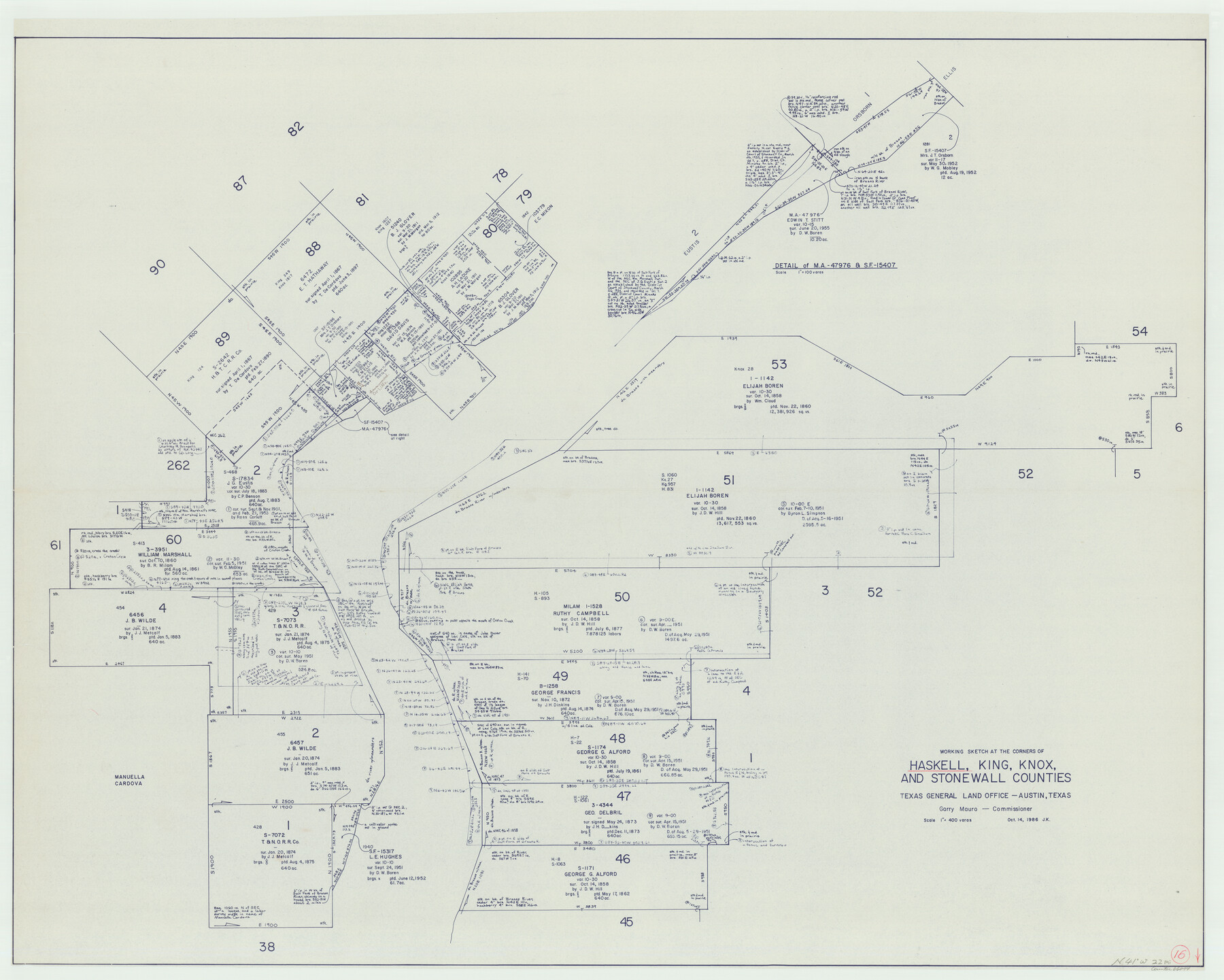 66074, Haskell County Working Sketch 16, General Map Collection