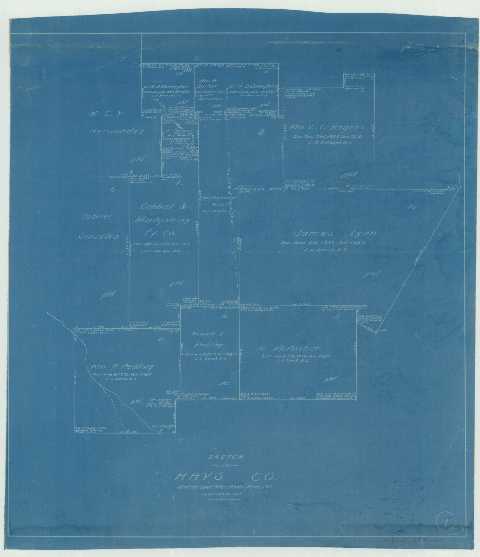66075, Hays County Working Sketch 1, General Map Collection