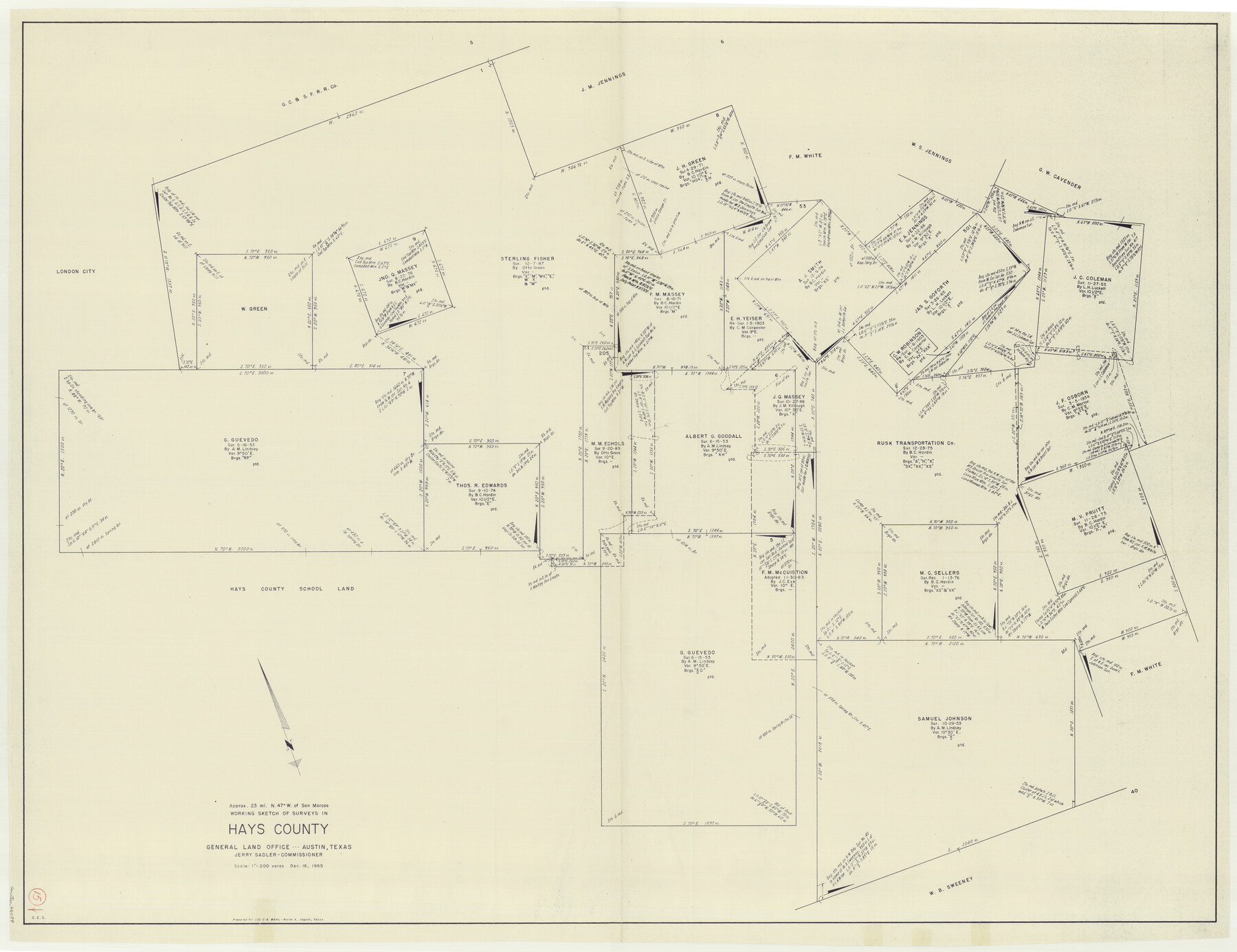66089, Hays County Working Sketch 15, General Map Collection