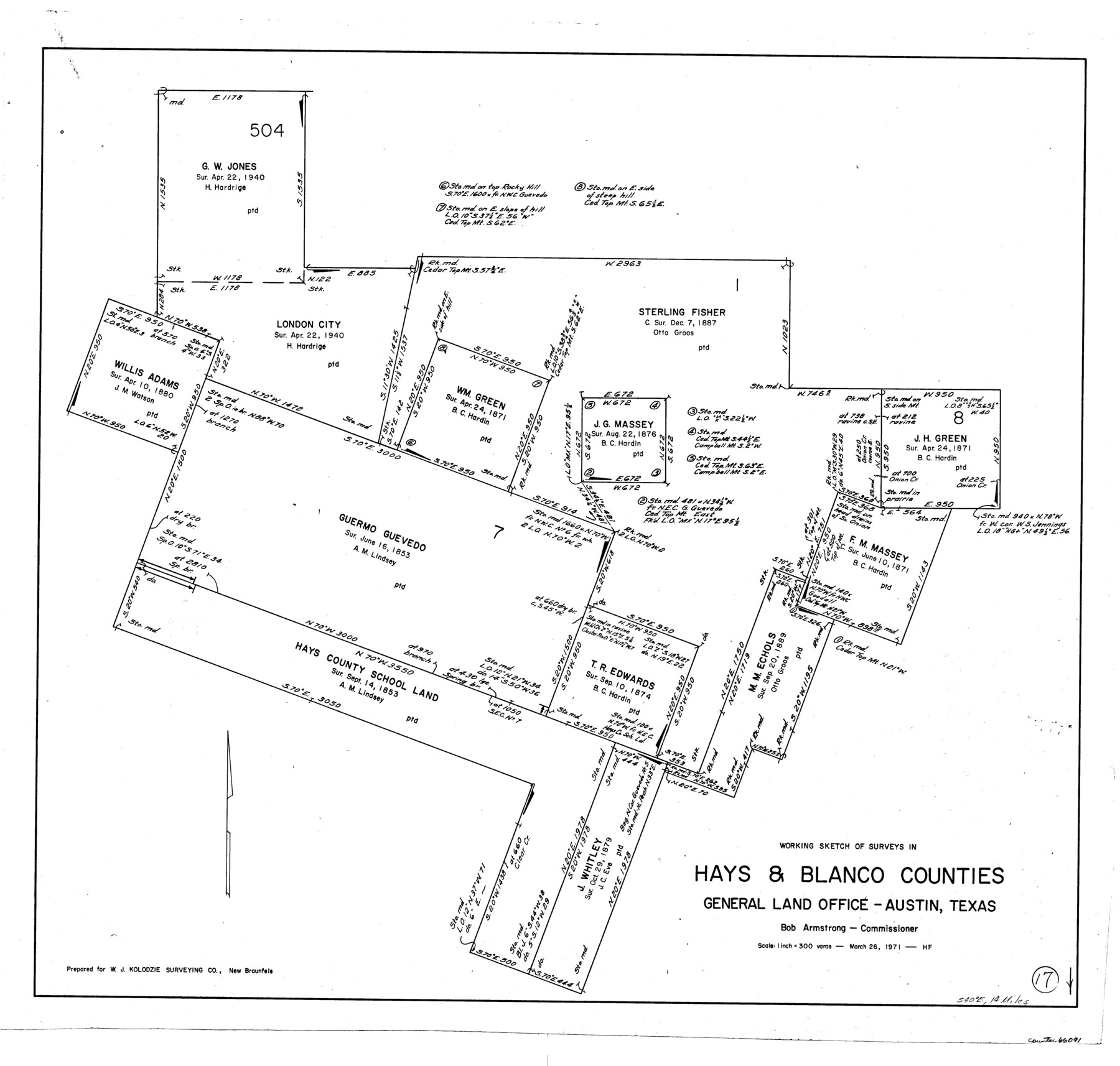 66091, Hays County Working Sketch 17, General Map Collection