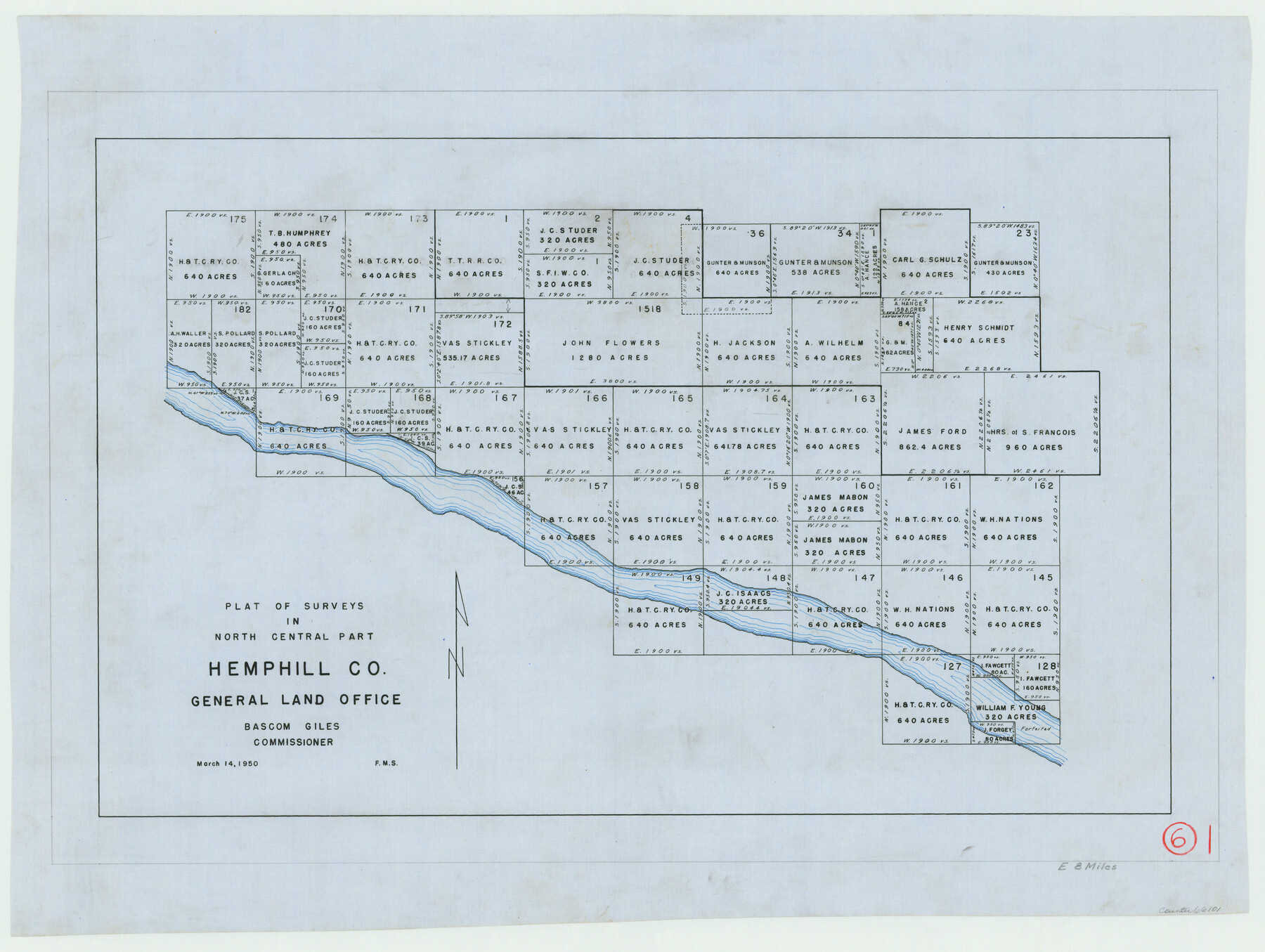 66101, Hemphill County Working Sketch 6, General Map Collection