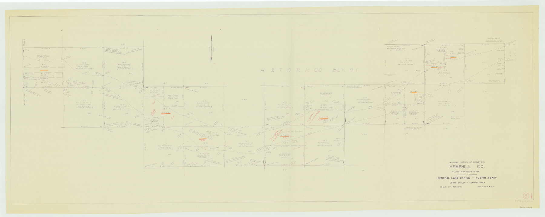 66103, Hemphill County Working Sketch 8, General Map Collection