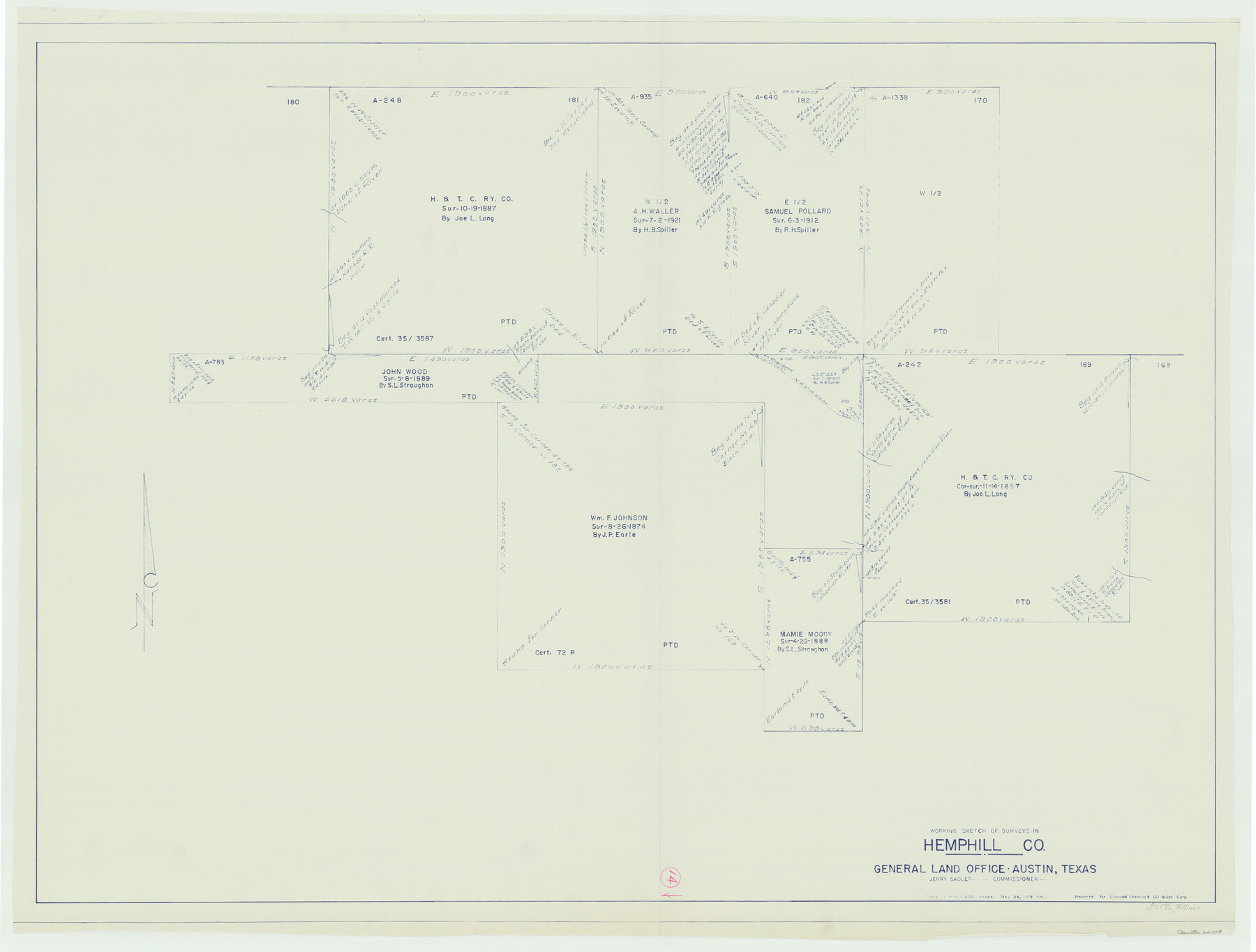 66109, Hemphill County Working Sketch 14, General Map Collection