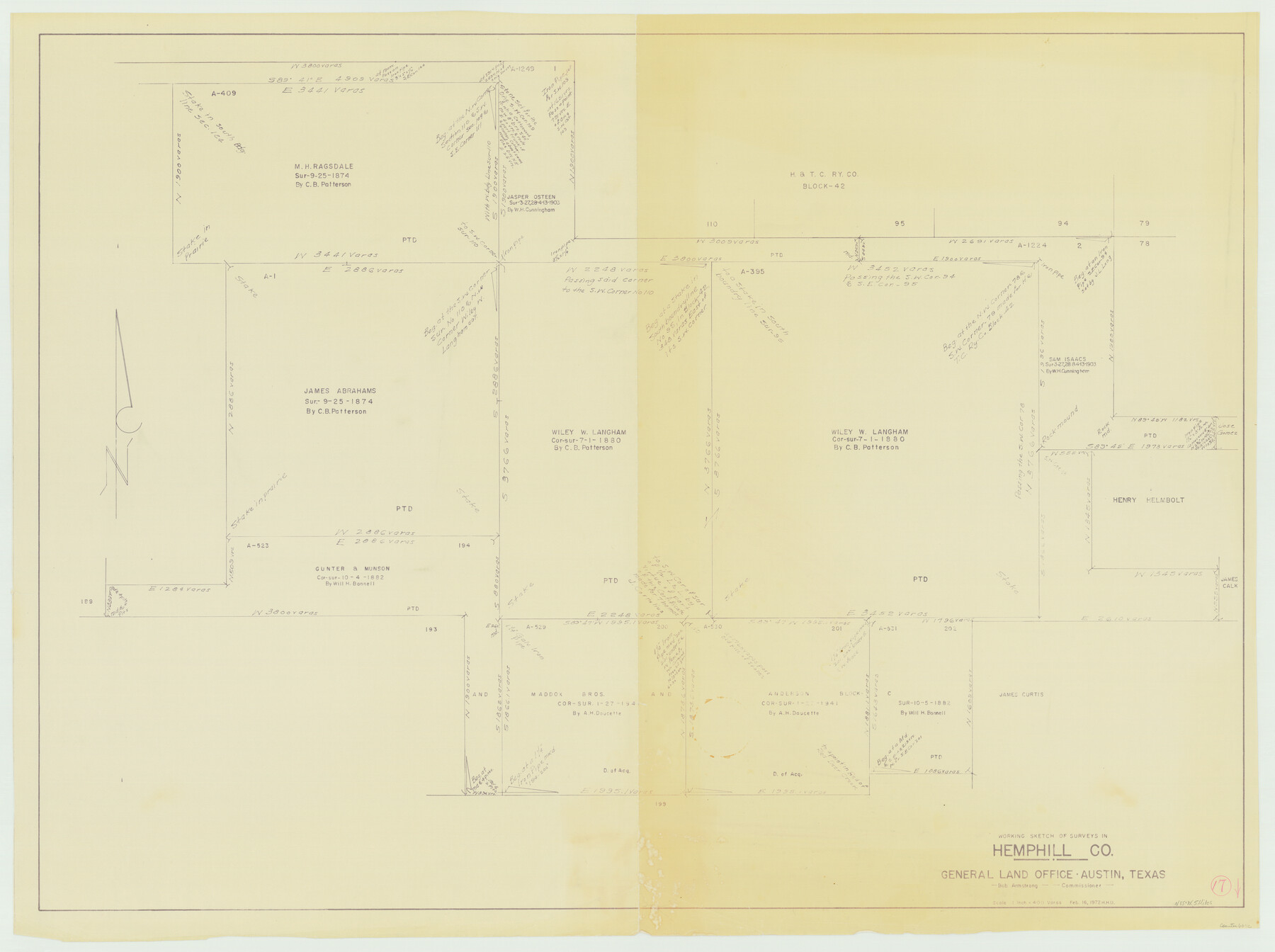 66112, Hemphill County Working Sketch 17, General Map Collection