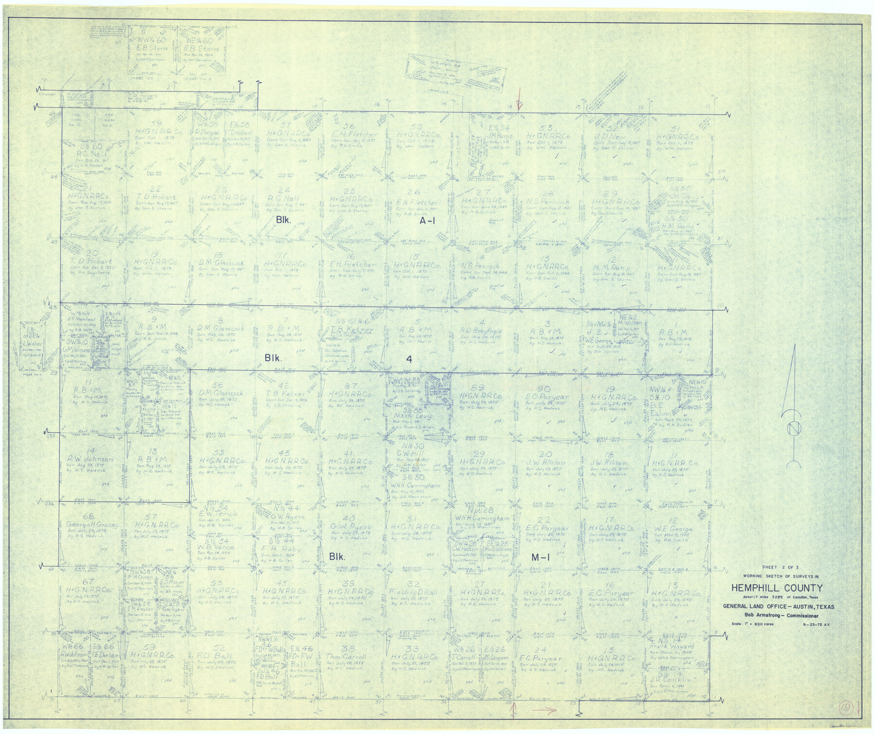 66114, Hemphill County Working Sketch 19, General Map Collection