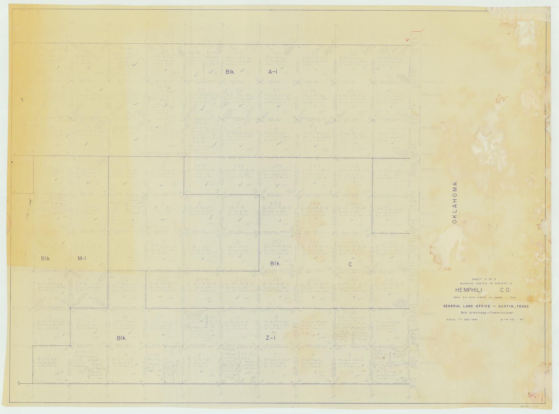 66115, Hemphill County Working Sketch 20, General Map Collection