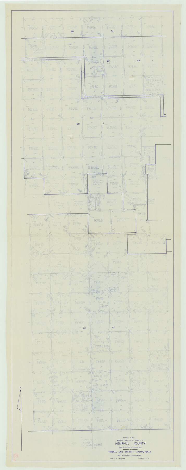 66117, Hemphill County Working Sketch 22, General Map Collection