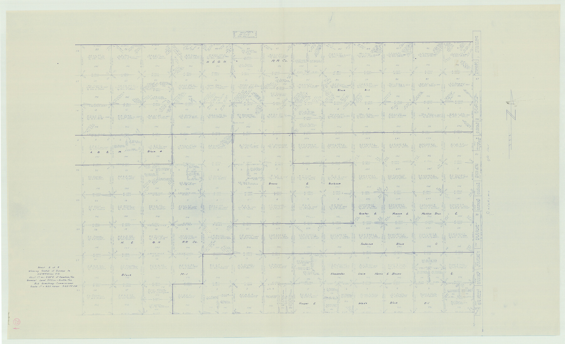 66118, Hemphill County Working Sketch 23, General Map Collection