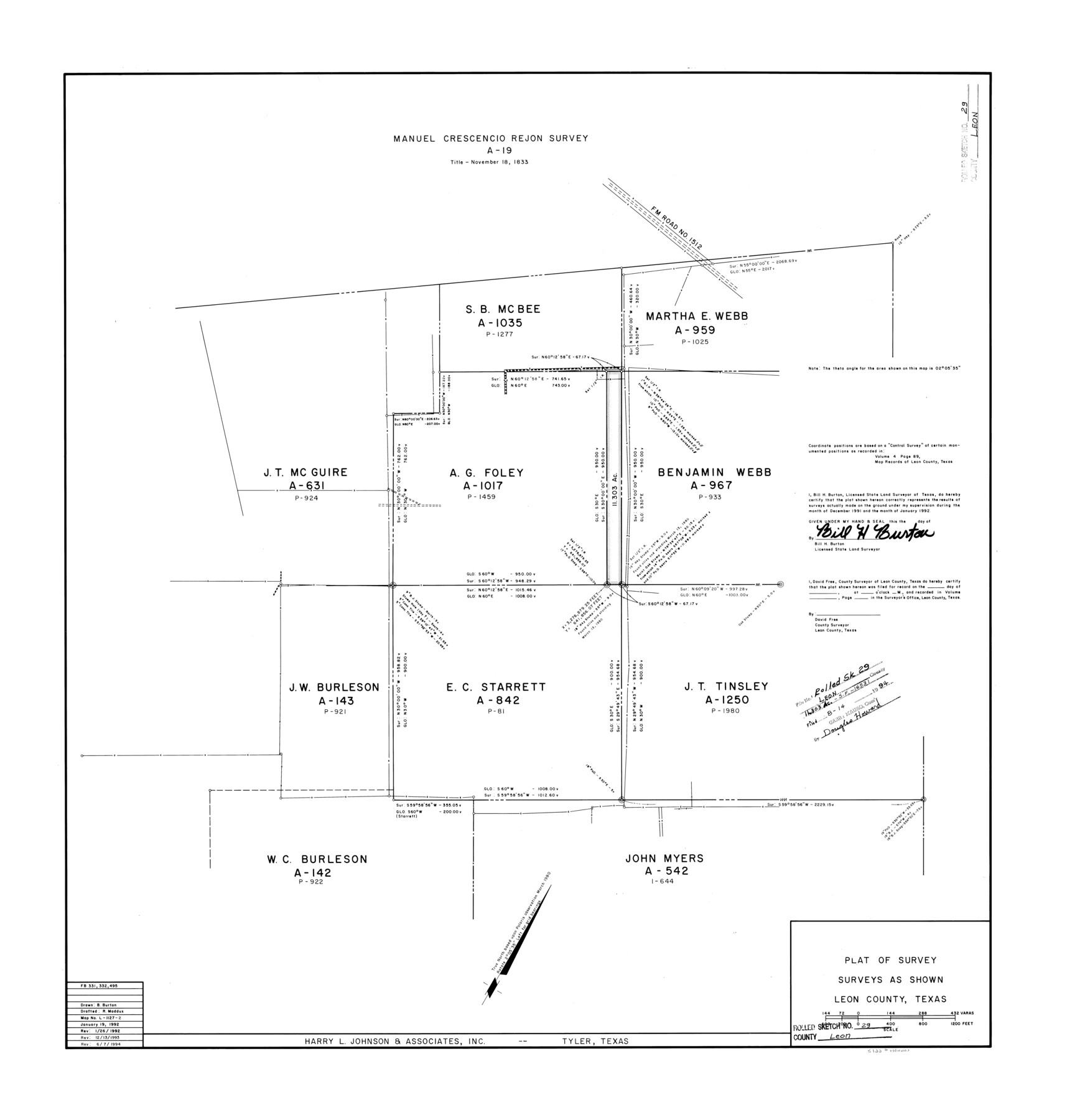 6612, Leon County Rolled Sketch 29, General Map Collection