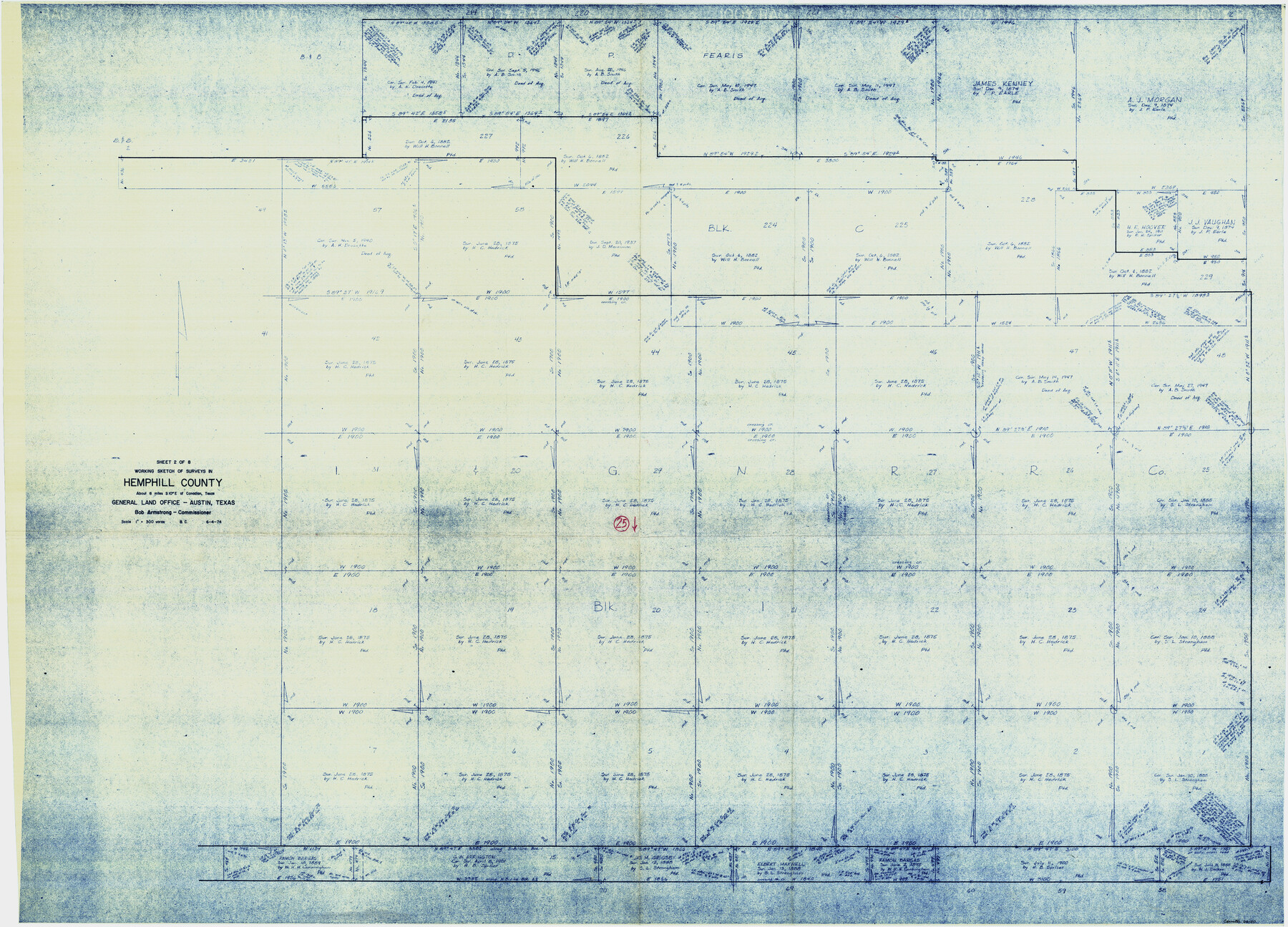 66120, Hemphill County Working Sketch 25, General Map Collection
