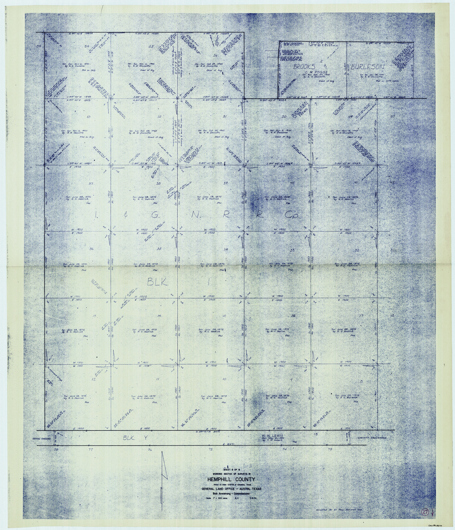 66122, Hemphill County Working Sketch 27, General Map Collection