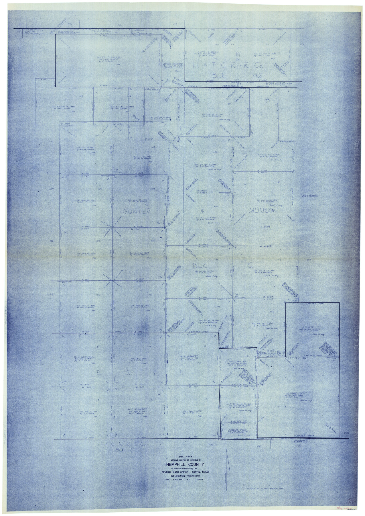 66123, Hemphill County Working Sketch 28, General Map Collection
