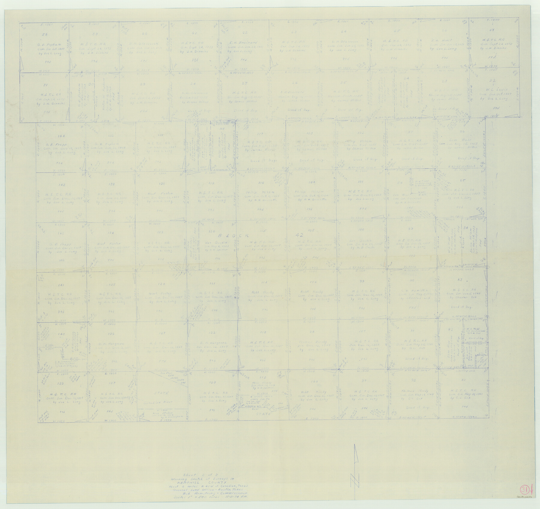 66126, Hemphill County Working Sketch 31, General Map Collection