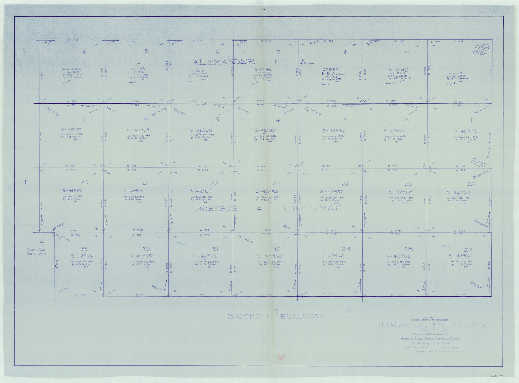 66131, Hemphill County Working Sketch 36, General Map Collection