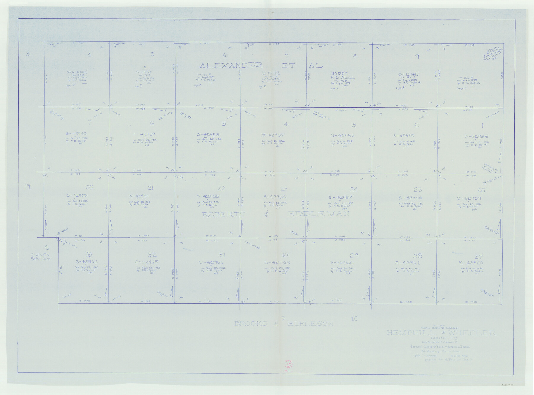 66131, Hemphill County Working Sketch 36, General Map Collection