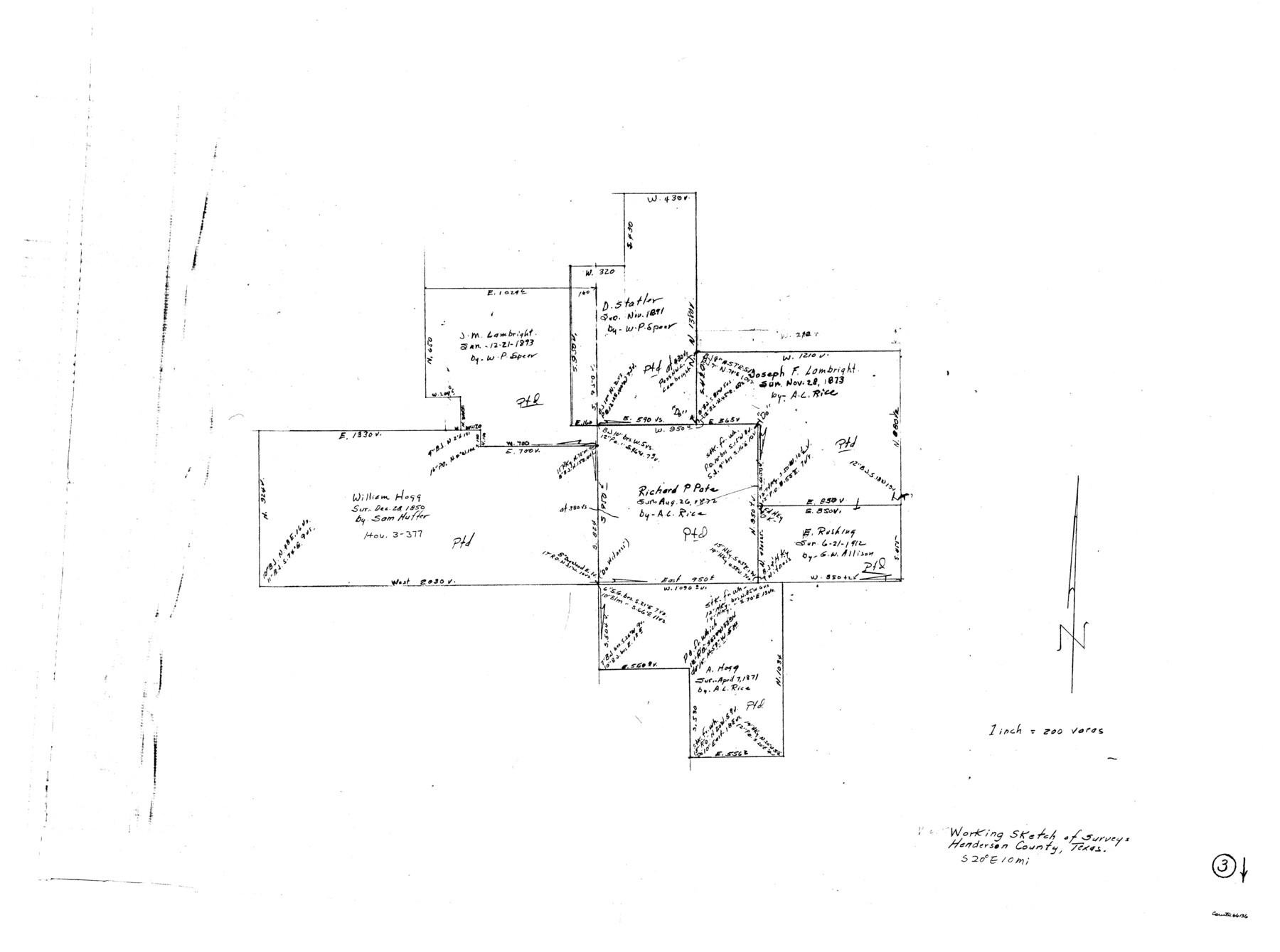 66136, Henderson County Working Sketch 3, General Map Collection