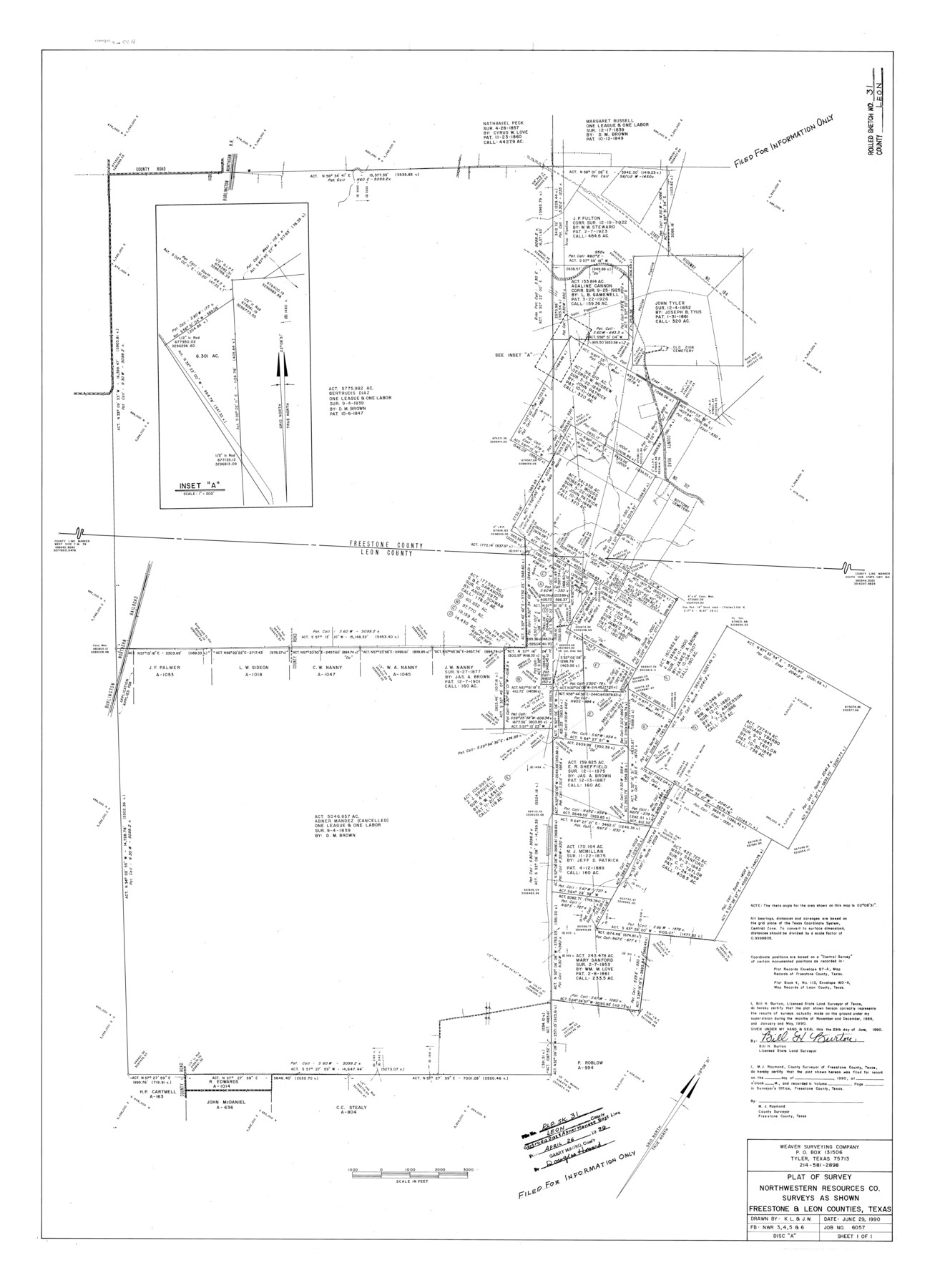 6614, Leon County Rolled Sketch 31, General Map Collection