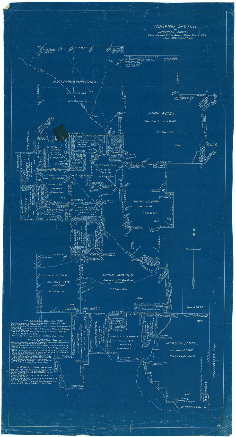 66142, Henderson County Working Sketch 9, General Map Collection