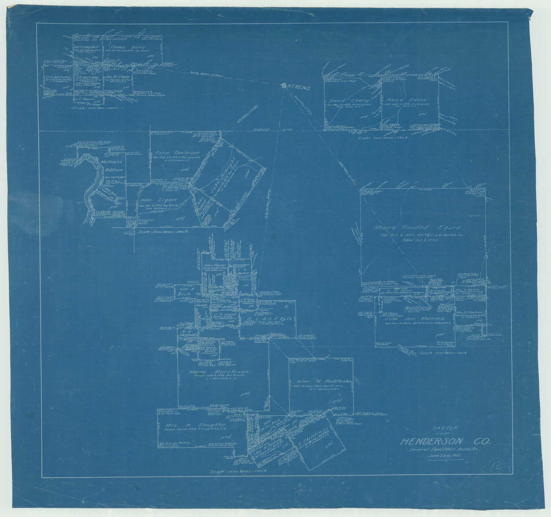 66145, Henderson County Working Sketch 12, General Map Collection