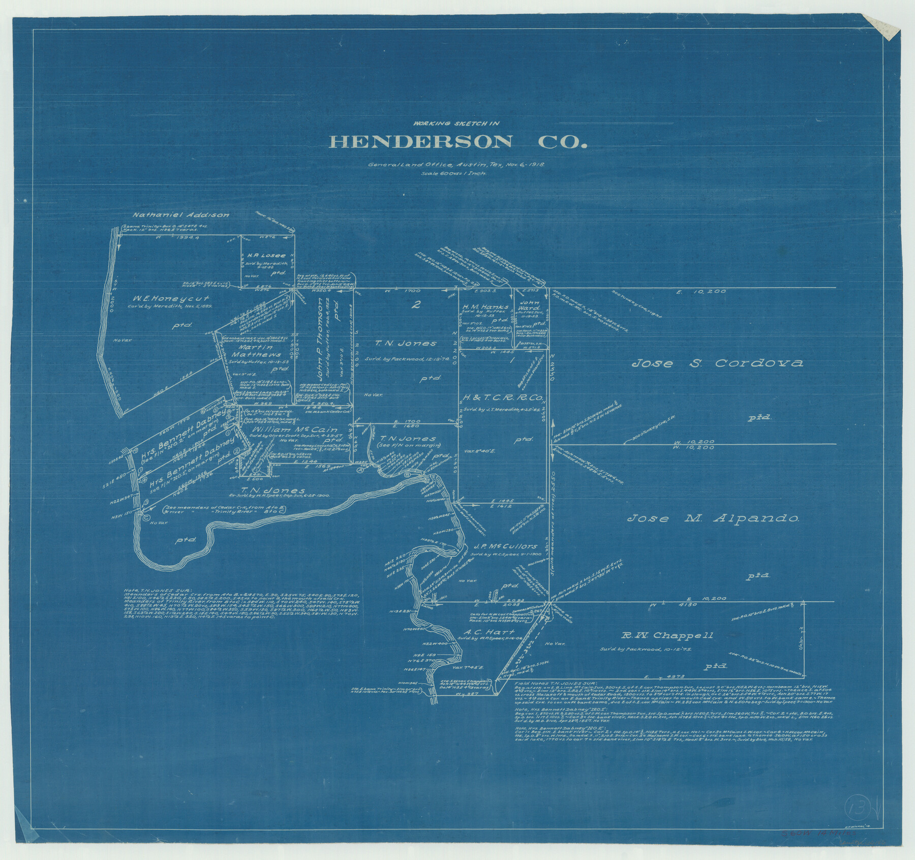 66146, Henderson County Working Sketch 13, General Map Collection