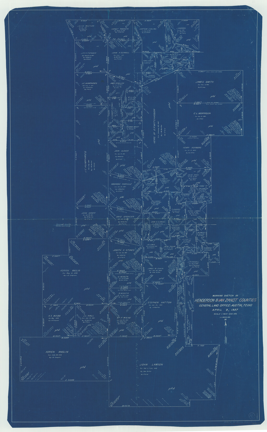 66149, Henderson County Working Sketch 16, General Map Collection