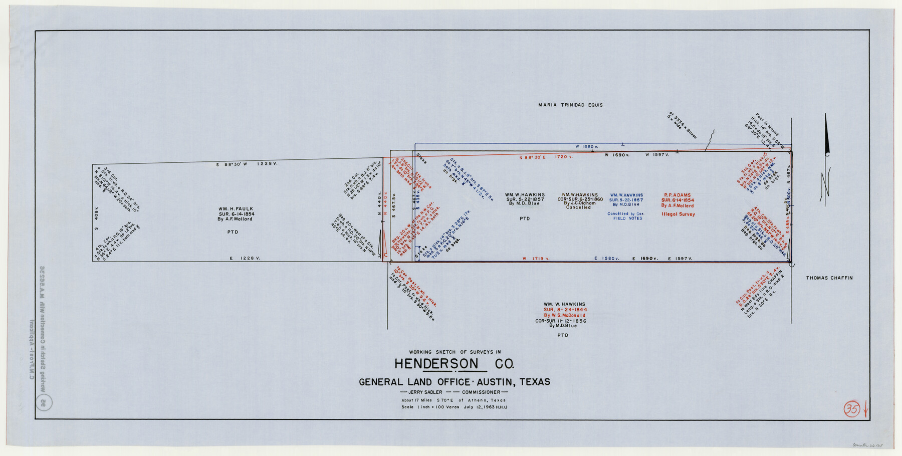 66168, Henderson County Working Sketch 35, General Map Collection