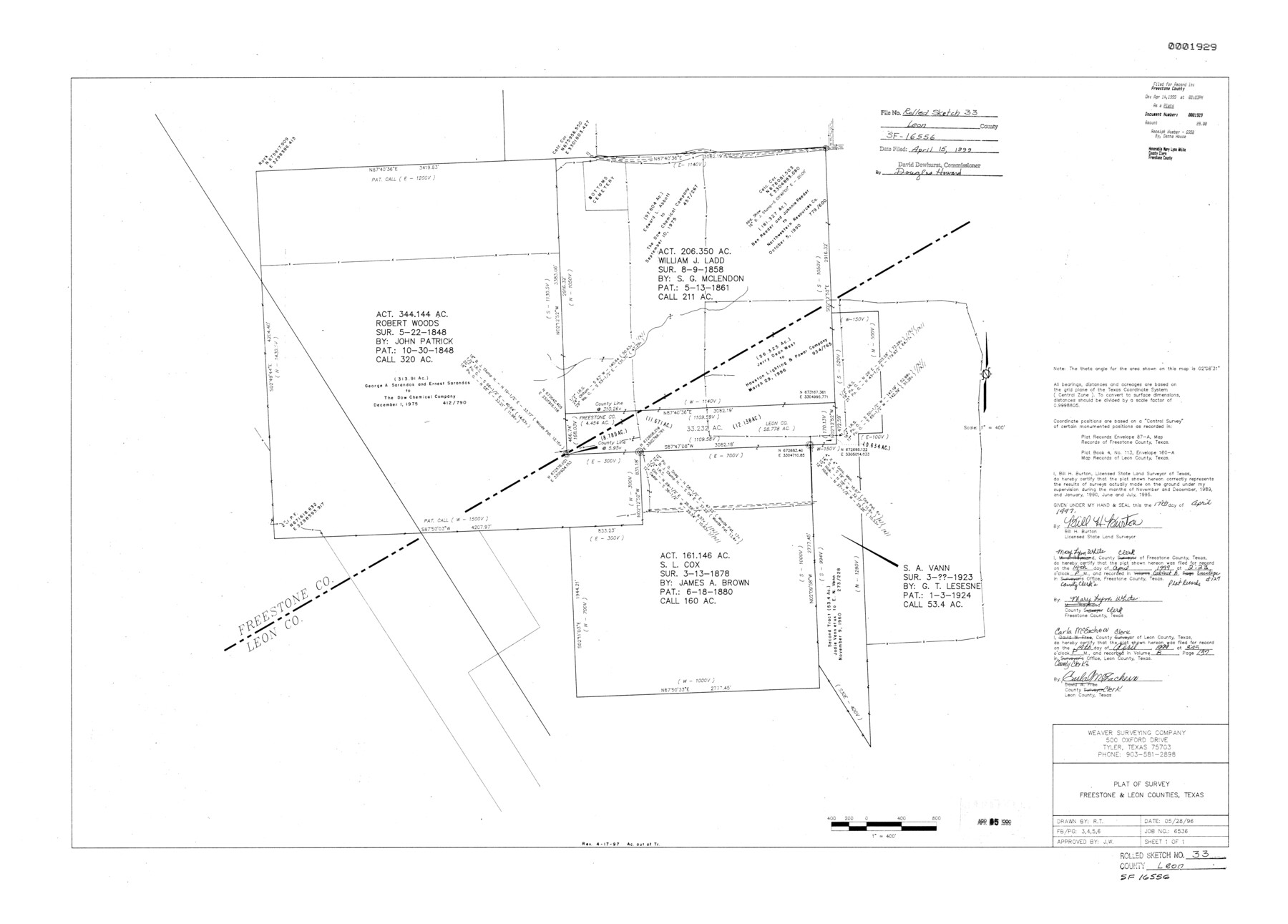 6617, Leon County Rolled Sketch 33, General Map Collection