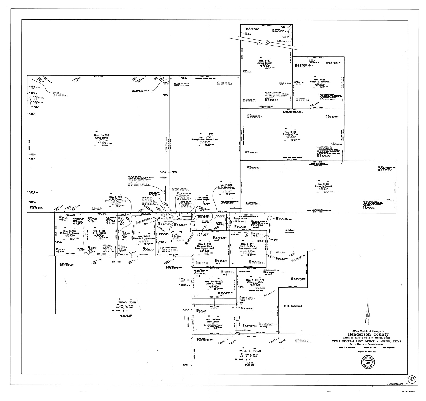 66176, Henderson County Working Sketch 43, General Map Collection