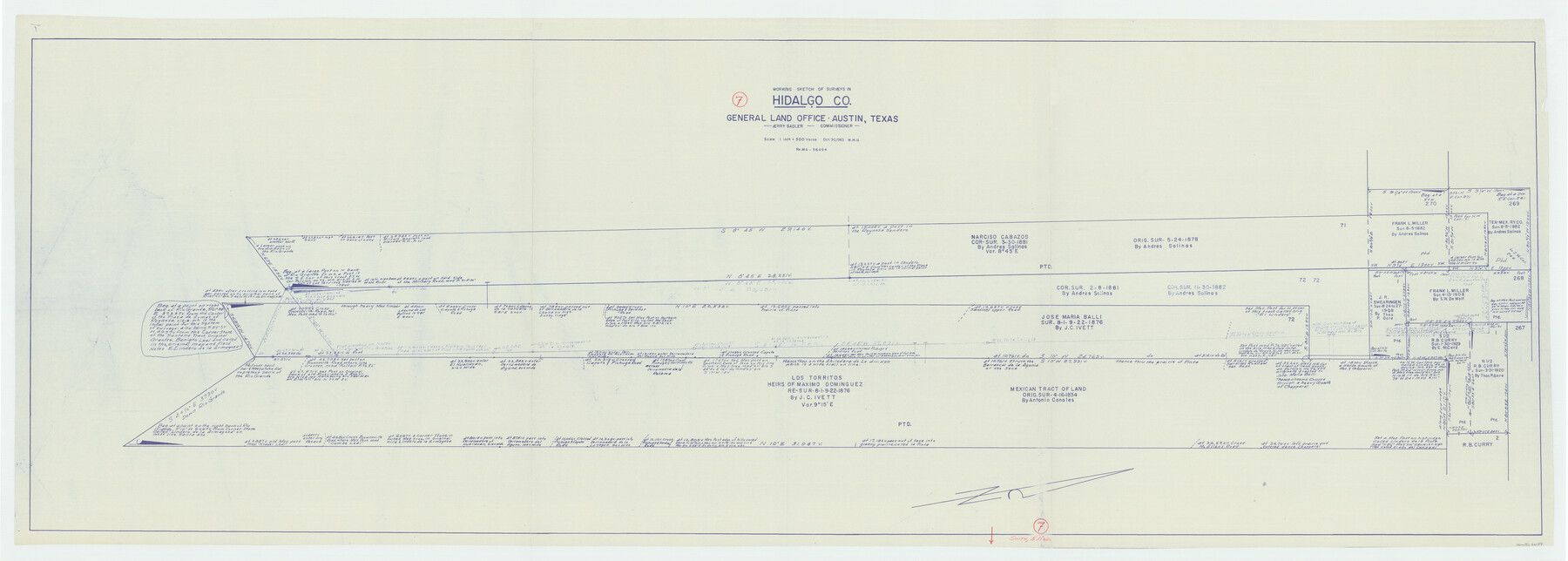 66184, Hidalgo County Working Sketch 7, General Map Collection