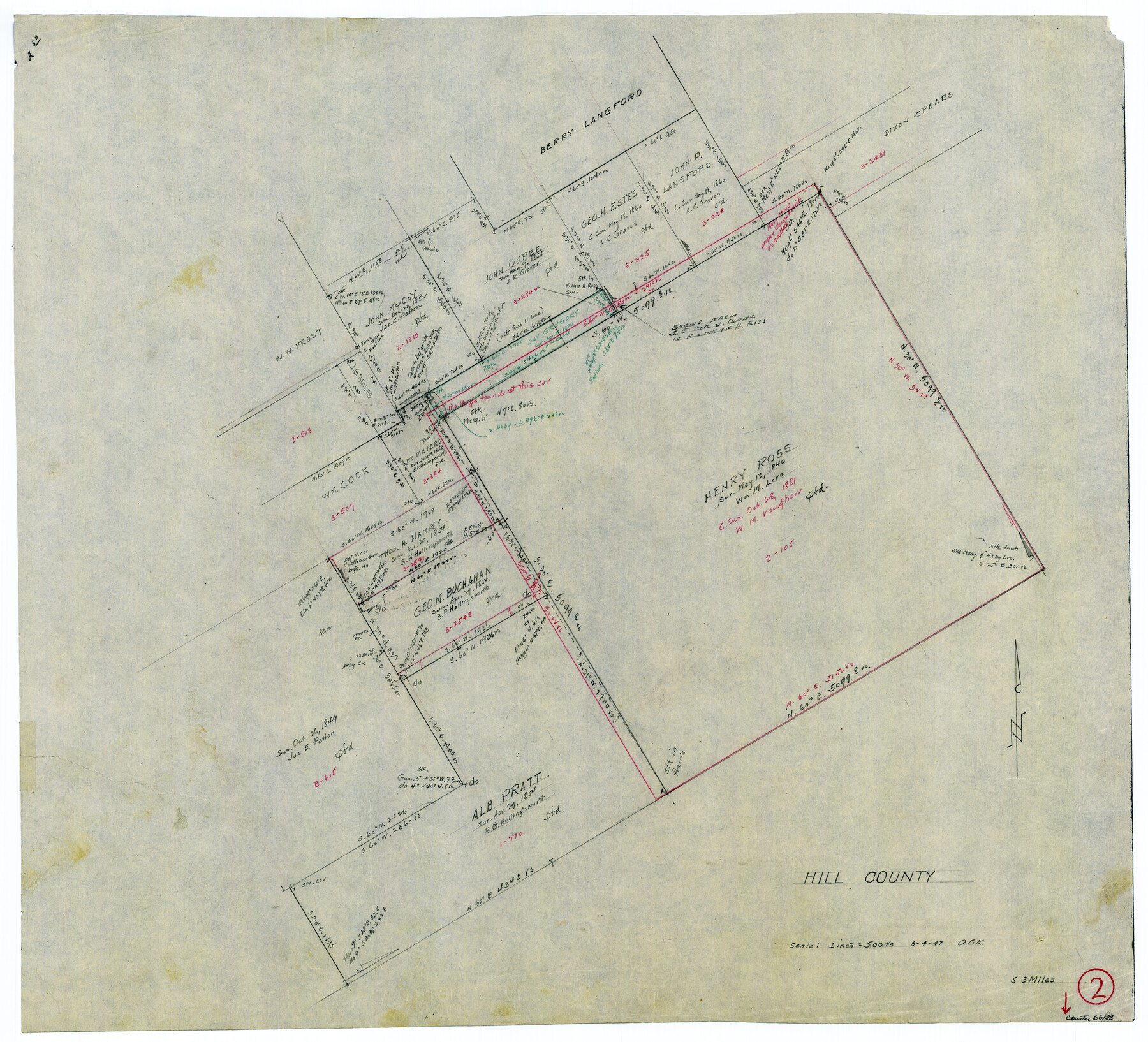 66188, Hill County Working Sketch 2, General Map Collection