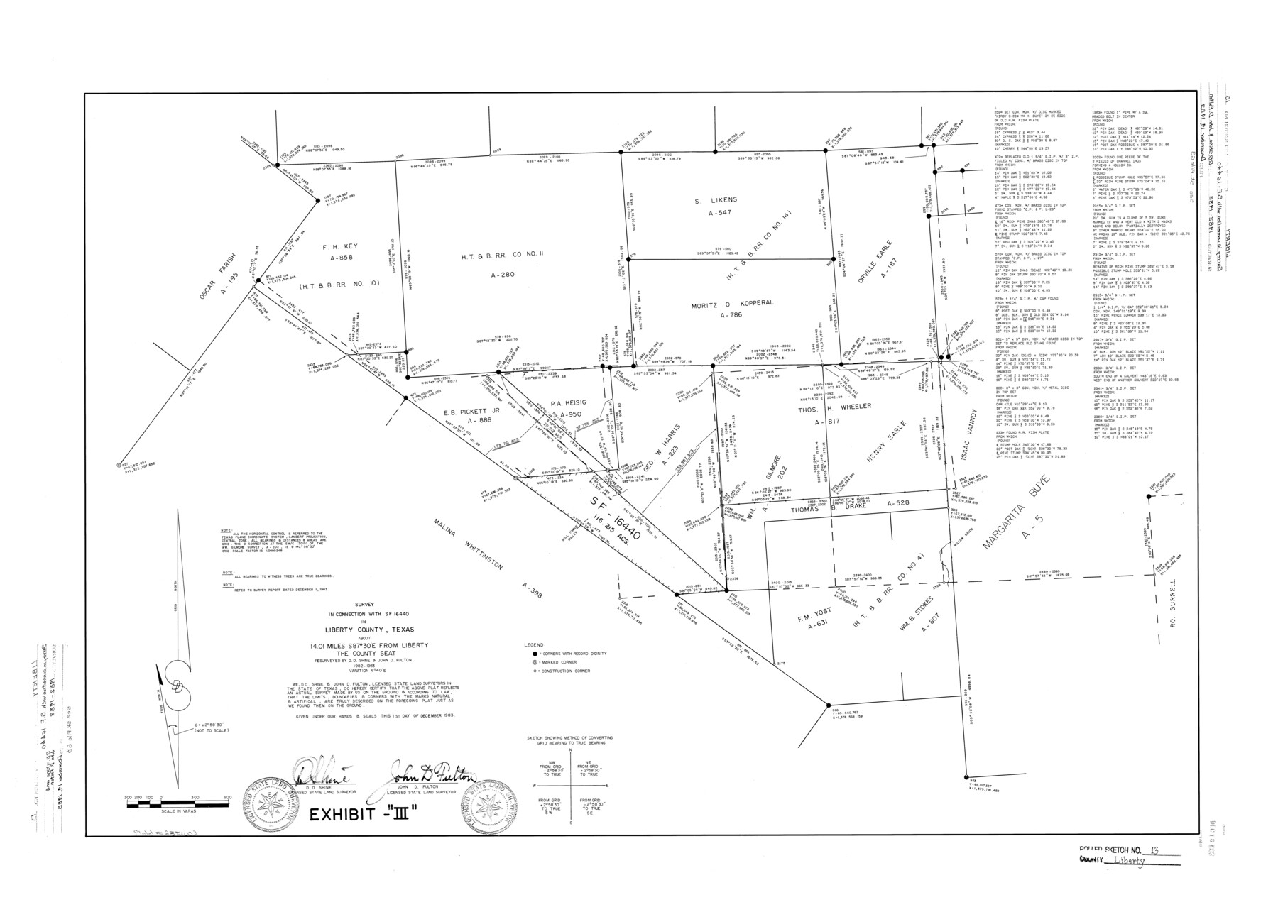6619, Liberty County Rolled Sketch 13, General Map Collection