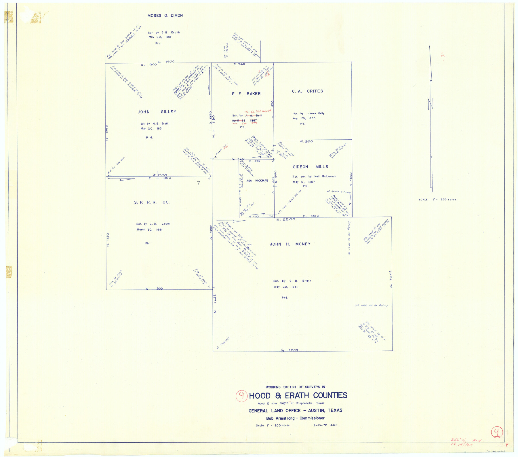 66203, Hood County Working Sketch 9, General Map Collection