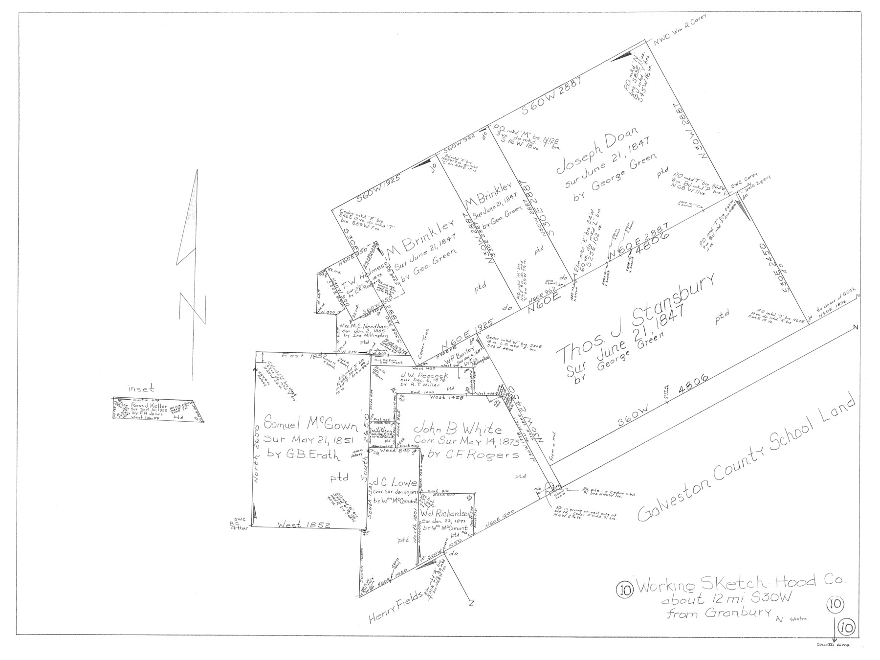 66204, Hood County Working Sketch 10, General Map Collection