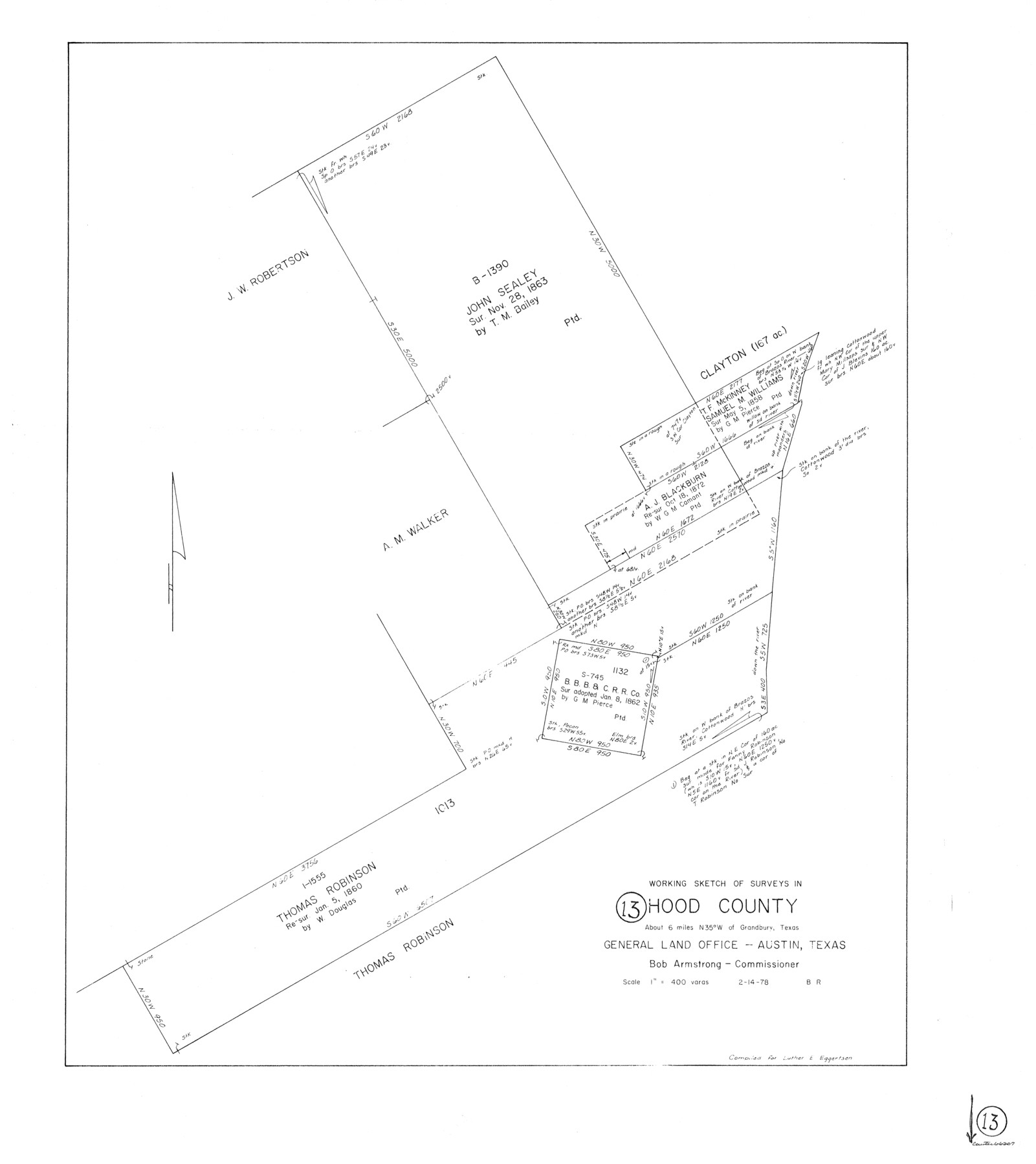 66207, Hood County Working Sketch 13, General Map Collection